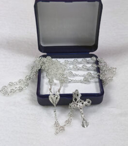 Rosario 5 mm. Filigrana. Plata ley 925