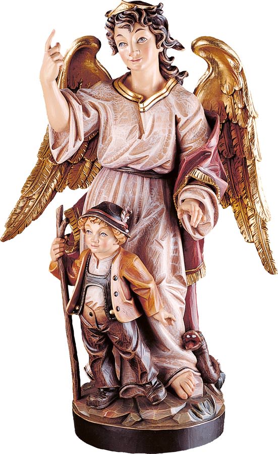 Angel de la guarda barroco con niño