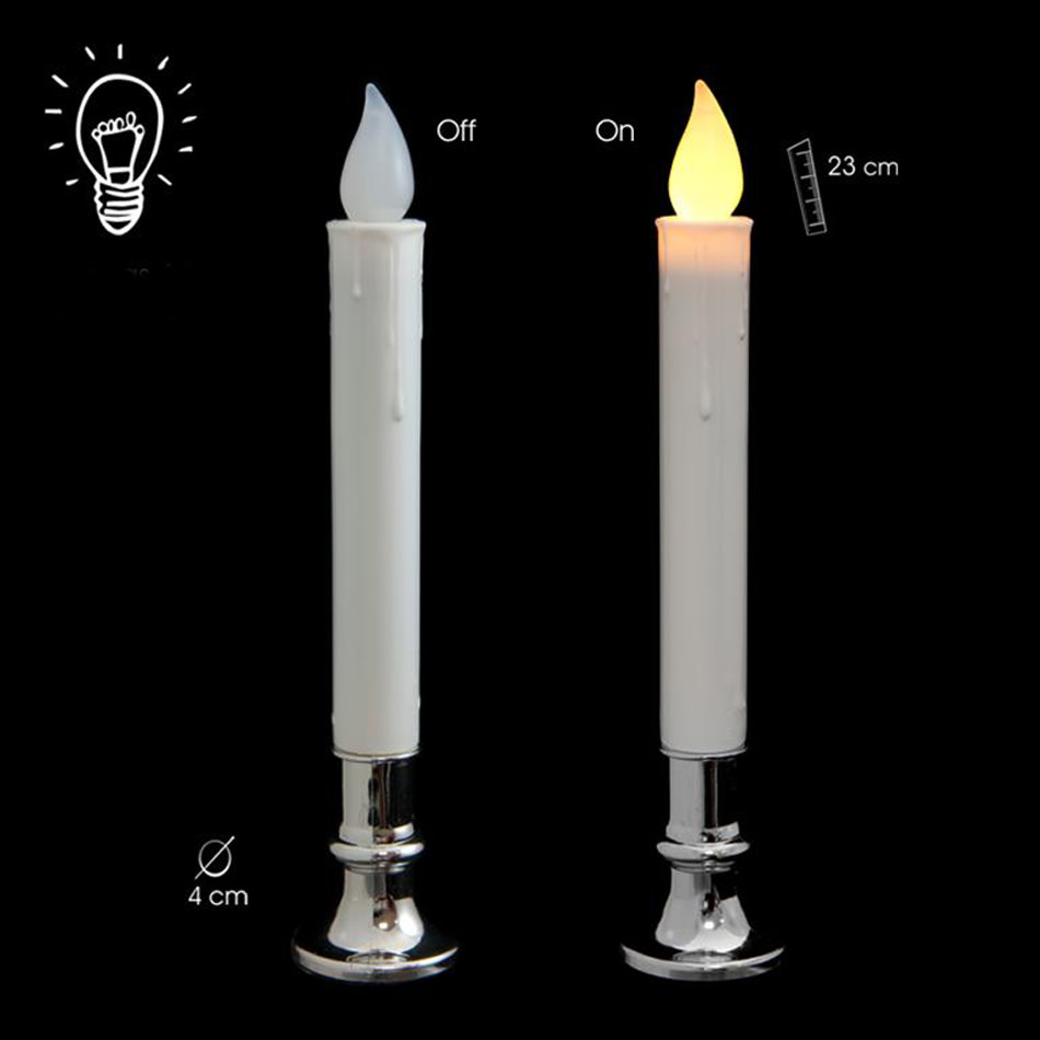 Set of 2 candles. Batteries