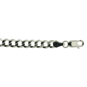 Cadena de plata de Ley modelo 'Bisel'. Grosor 4,20 mm