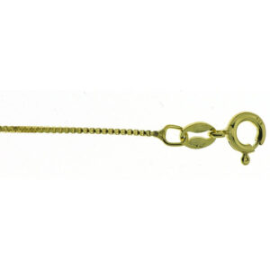 Cadena de plata de Ley modelo 'Venecia', baño de oro. Grosor 0,80 mm