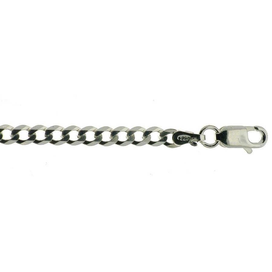 Cadena de plata de Ley modelo 'Bisel'. Grosor 3,40 mm