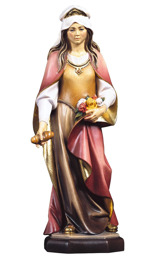 Saint Elizabeth with rose and bread