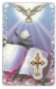 Estampa de la Confirmacion con medalla