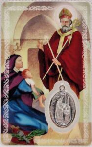 Estampa de San Blas con medalla