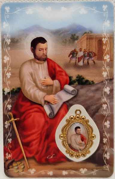 Print of Saint Matthew the Evangelist with medal