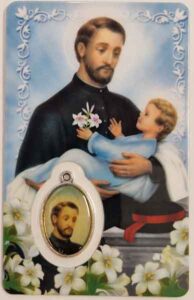 Estampa de San Cayetano con medalla