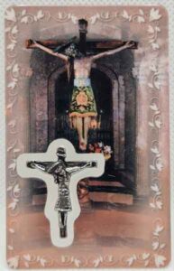 Estampa del Cristo de la Sangre con medalla