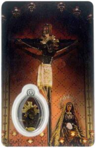 Estampa del Cristo de Lepanto con medalla