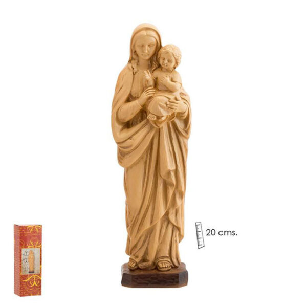 Our Lady with child imitation wood