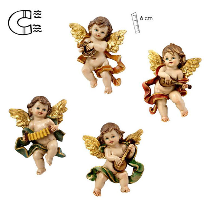 Set of 4 angels. Magnet.