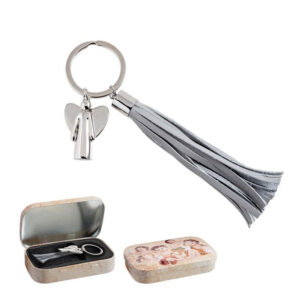 Llavero con angel y borla