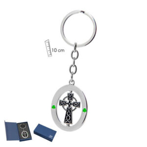Llavero con cruz giratoria