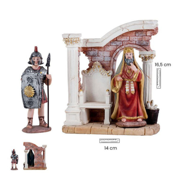 Conjunto de Herodes, guardia y castillo. 16 cm.-0