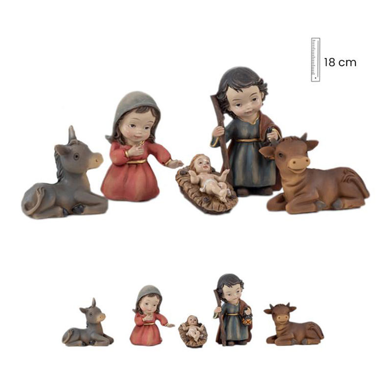 Children’s nativity, 5 pieces