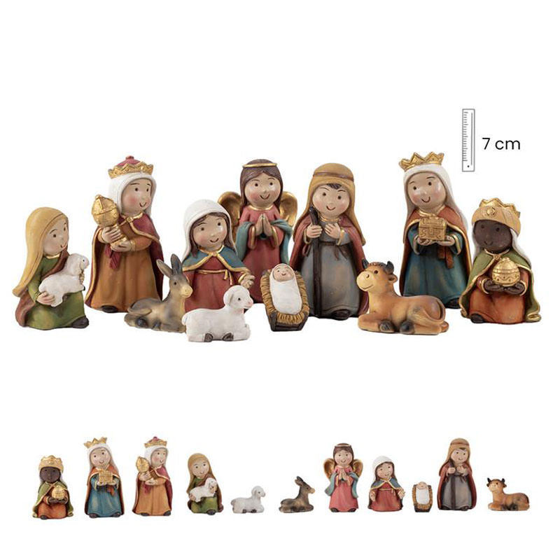 Children’s nativity, 11 pieces