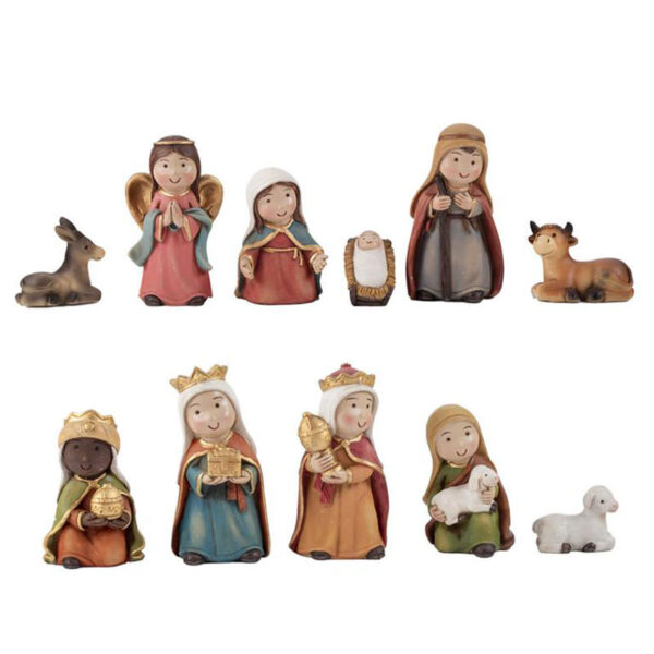 Children’s nativity, 11 pieces