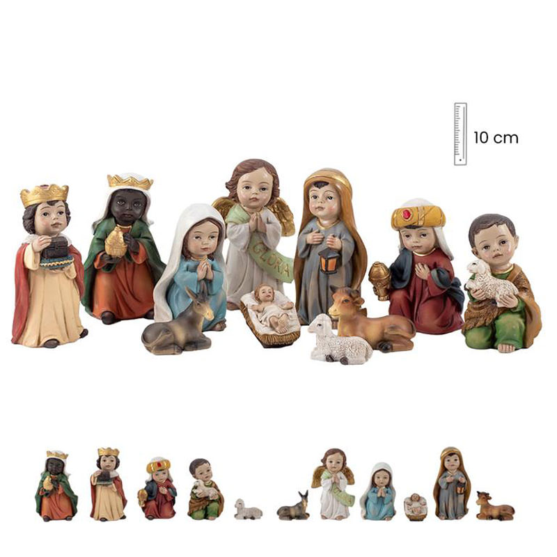 Children’s nativity, 11 pieces