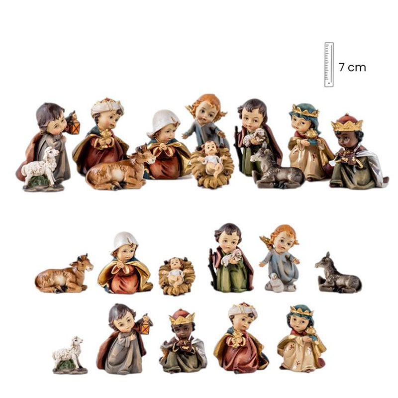 Children’s nativity, 11 pieces