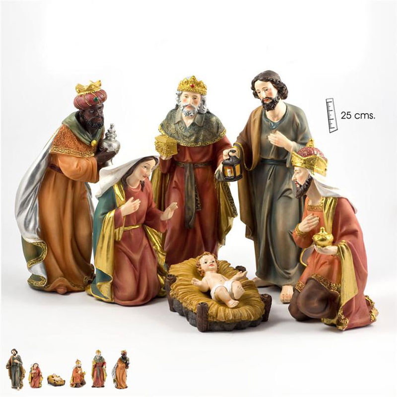 Misterio con Reyes Magos. 26 cm.