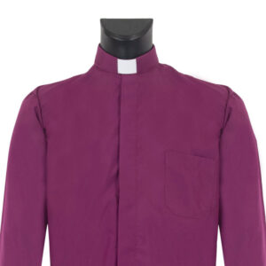 Clergyman Shirt Violet. Long sleeve. 100% cotton