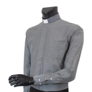 Camisa Clergyman Jaquard. Manga larga. Mixto Algodón Seda. Varios colores.