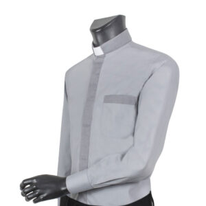 Camisa Clergyman Contraste Diagonal. Manga larga. Mixto. Varios colores.