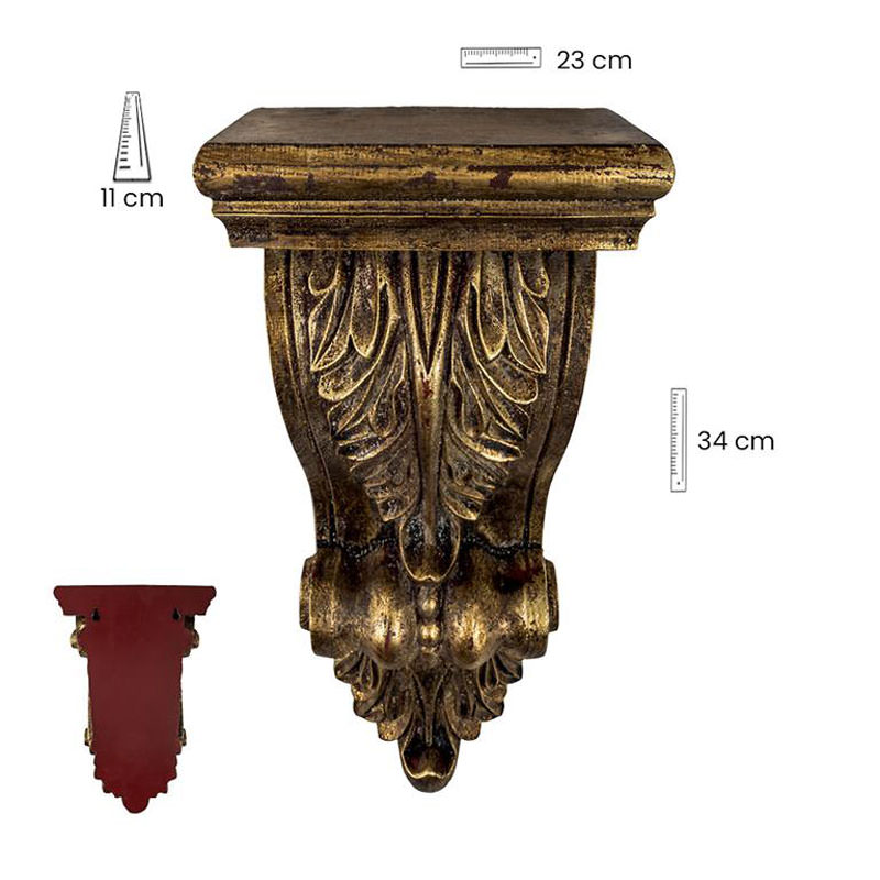 Gold pedestal. 23 cm.