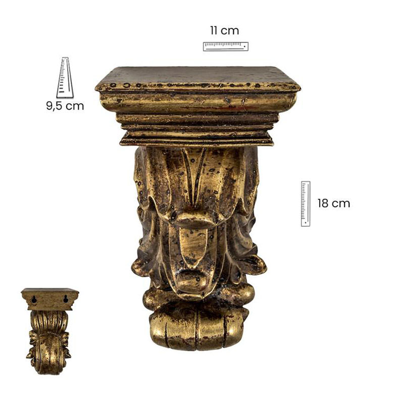 Gold pedestal. 11 cm.