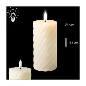 Vela a pilas, espiral. Led