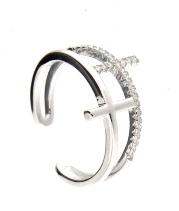 Anillo con cruces. Plata 925.-0