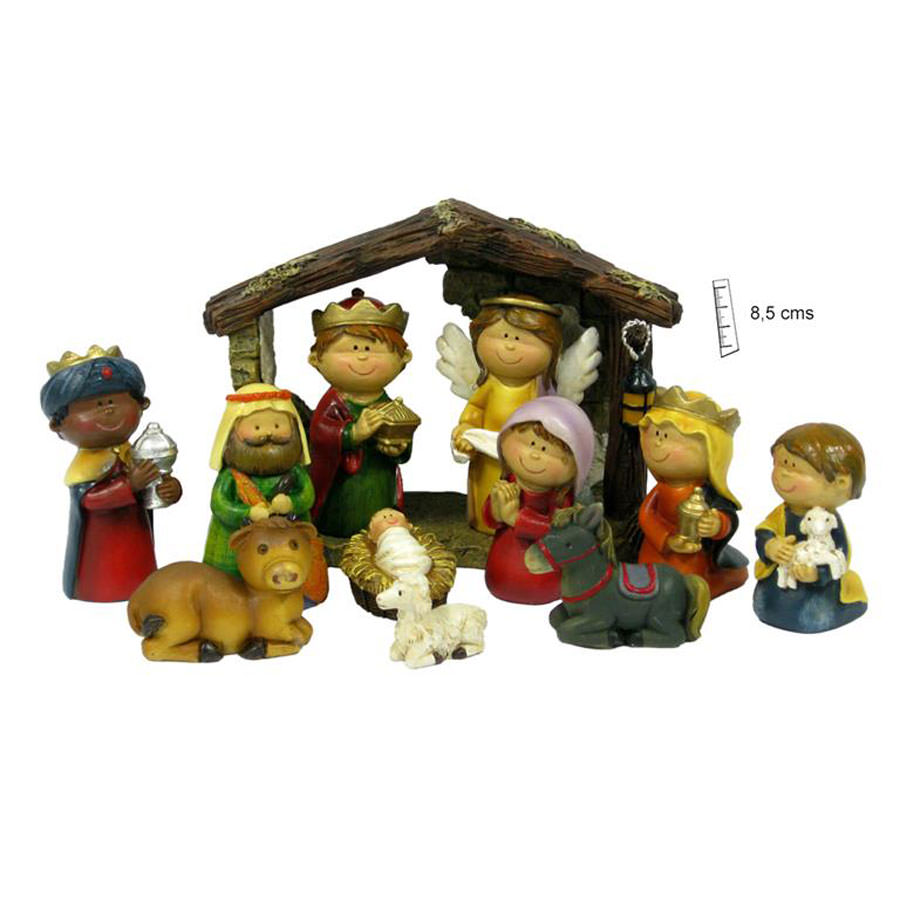 Children’s nativity, 11 pieces