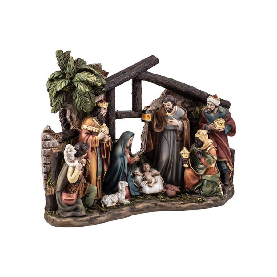 Nativity with three wise men and Nativity scene