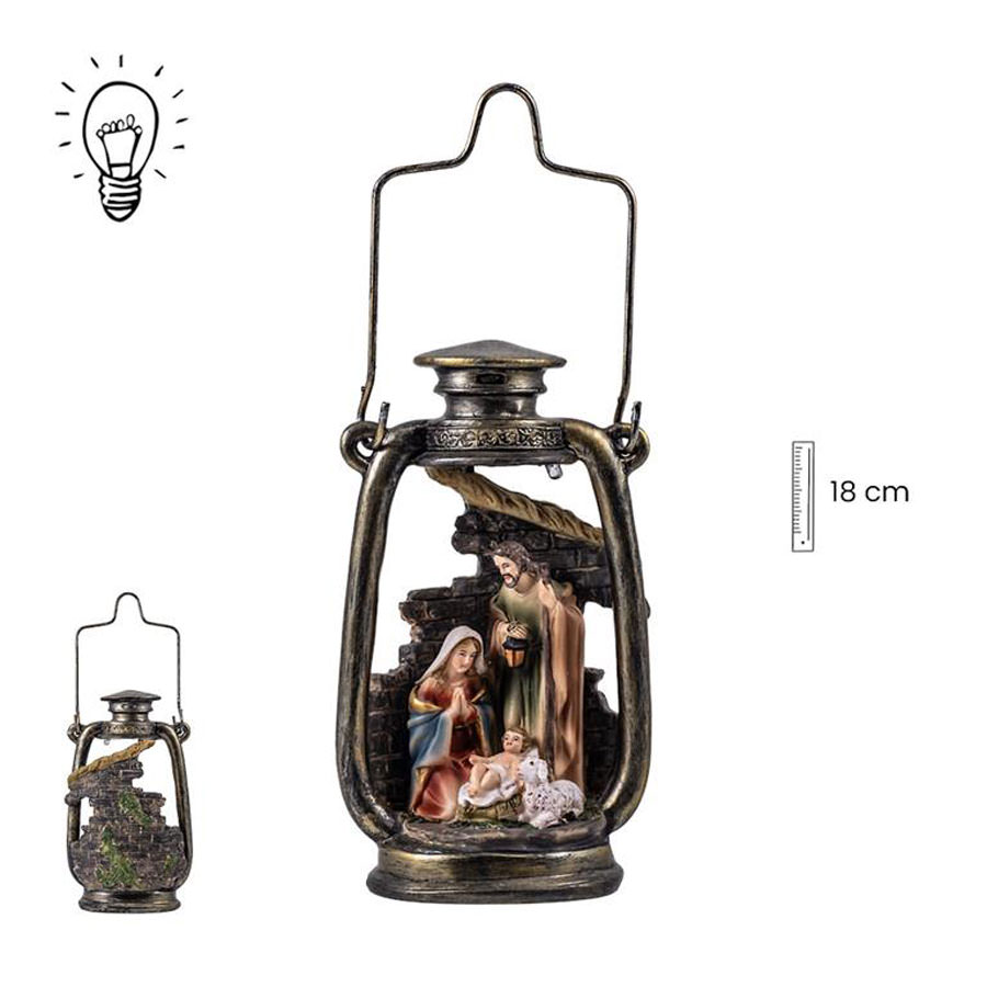 Nativity in lamp