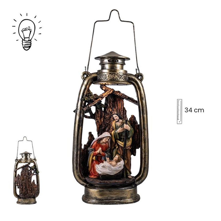 Nativity in lamp