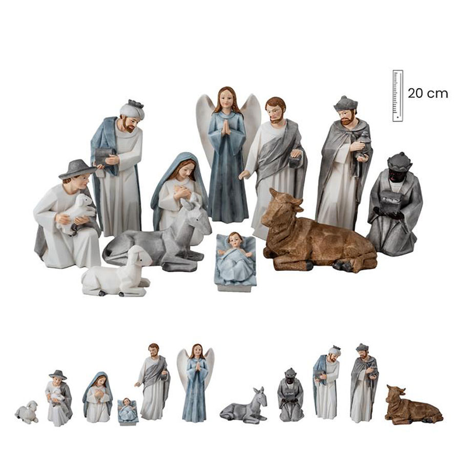 Nativity 11 pieces. 20 cm