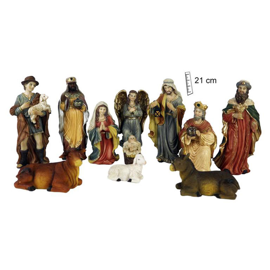 Nativity 11 pieces. 21 cm