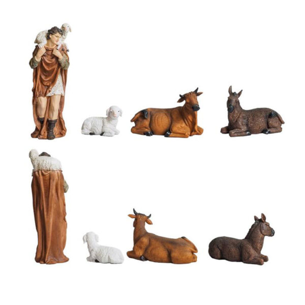 Nativity scene. 11 pieces.  30 cm