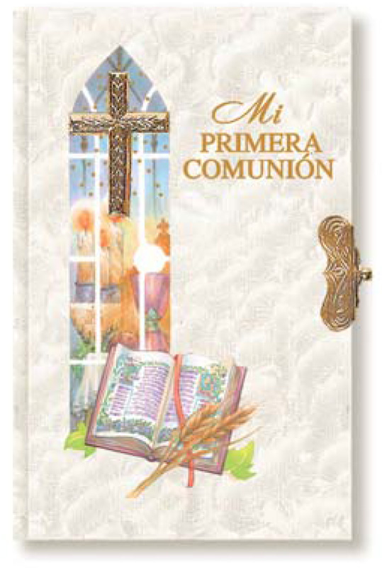 Missal First Communion of nacre. Prayer book.