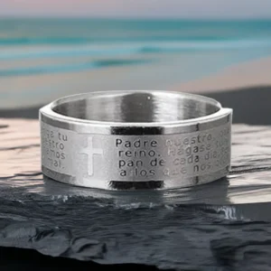 Anillo 'Padre Nuestro'. Acero