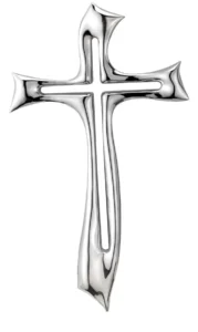 Crucifix. Silver plated