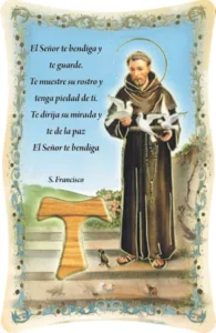 Cuadro de San Francisco de Asis y la cruz de Tau