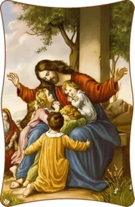 Cuadro de Jesus con los niños