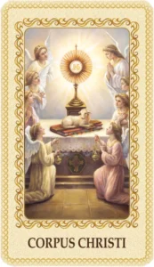 Estampa del Corpus Christi plastificada