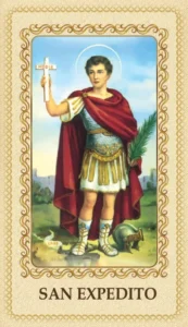 Estampa de San Expedito plastificada
