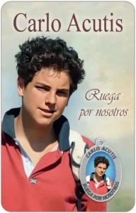 Estampa de Carlo Acutis con medalla