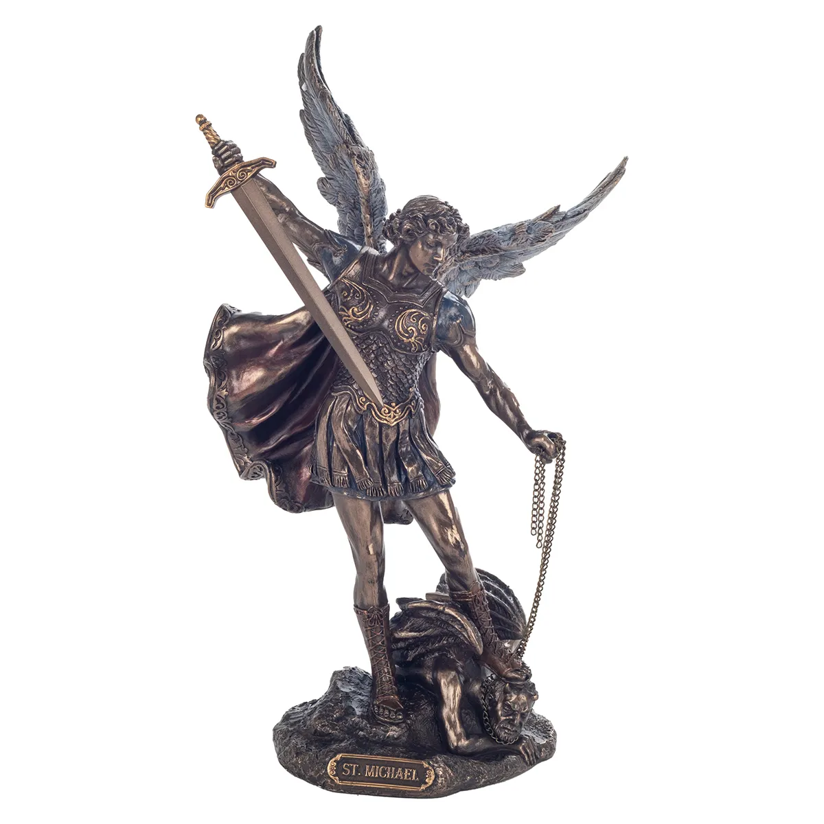 Saint Michael Archangel. Bronze finish