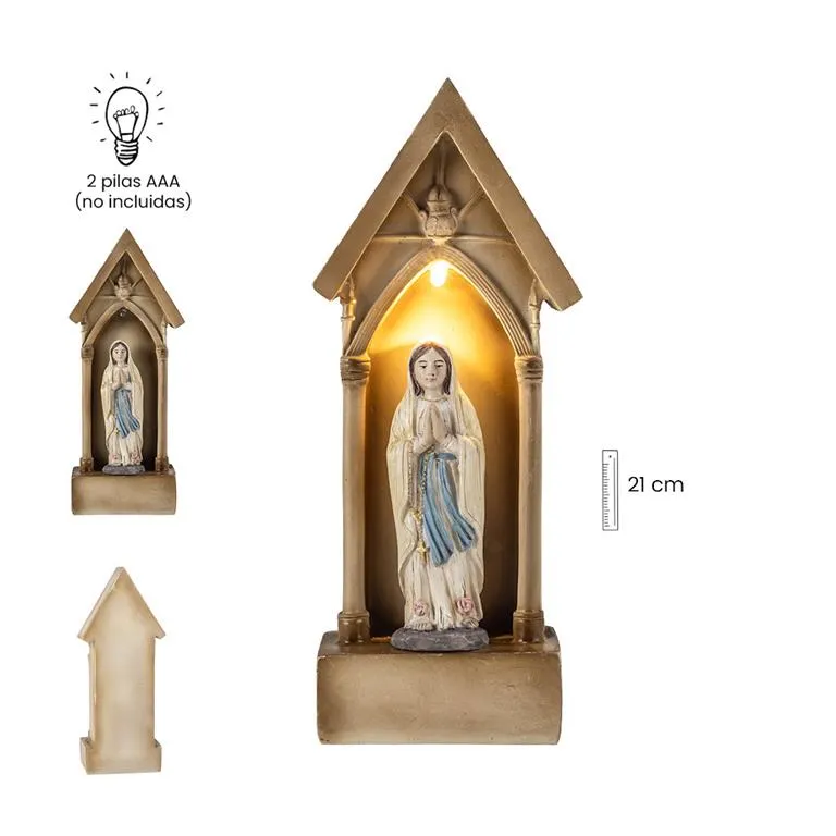 Virgen de Lourdes en capilla