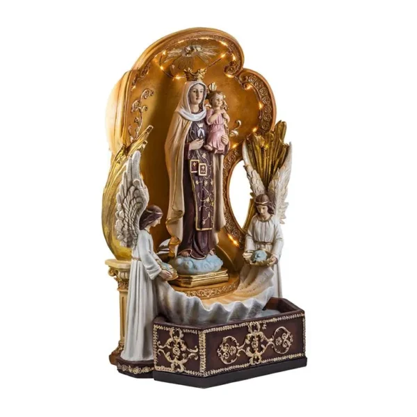 Our Lady of Mount Carmel holy water font