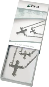 Cruces de acero. Con cadena